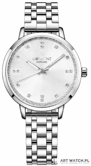 Zegarek Damski Giewont Sapphire Srebrny GW7370-B1