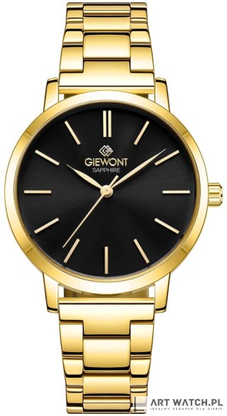 Zegarek Damski Giewont Sapphire Złoto Czarny GW2360-B3