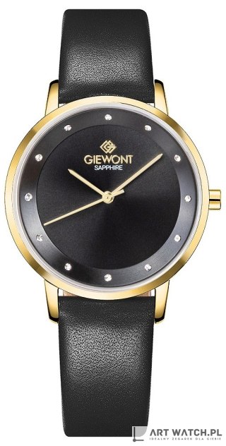 Zegarek Damski Giewont Sapphire Złoto Czarny GW4130-A4