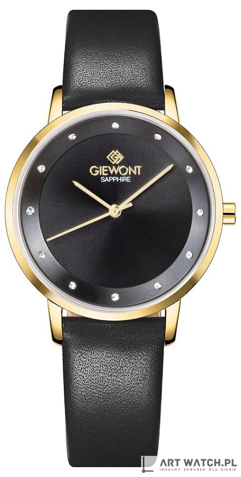 Zegarek Damski Giewont Sapphire Złoto Czarny GW4130-A4