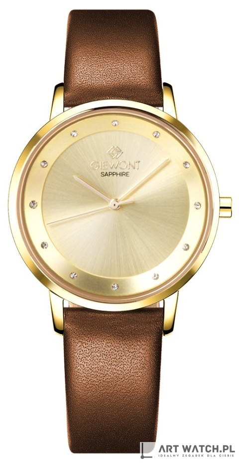 Zegarek Damski Giewont Sapphire Złoty GW4130-A2