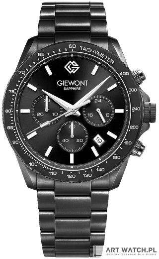 Zegarek Męski Giewont Chronograph Sapphire Czarny GW3520-B1