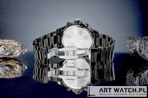 Zegarek Męski Giewont Chronograph Sapphire Czarny GW3520-B1