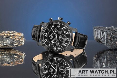 Zegarek Męski Giewont Chronograph Sapphire Czarny GW6260-A3