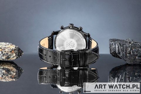 Zegarek Męski Giewont Chronograph Sapphire Czarny GW6260-A3