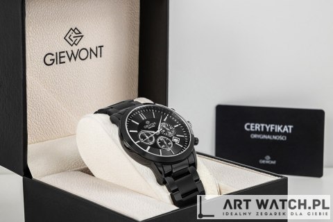 Zegarek Męski Giewont Chronograph Sapphire Czarny GW8510-B2