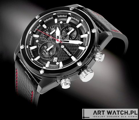 Zegarek Męski Giewont Chronograph Sapphire Czarny GW8810-A1