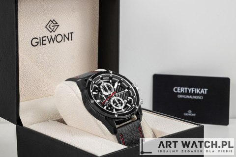 Zegarek Męski Giewont Chronograph Sapphire Czarny GW8810-A1