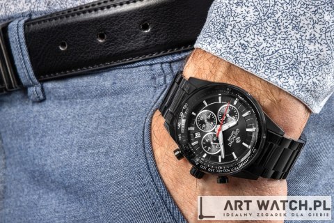 Zegarek Męski Giewont Chronograph Sapphire Czarny GW9140-B2