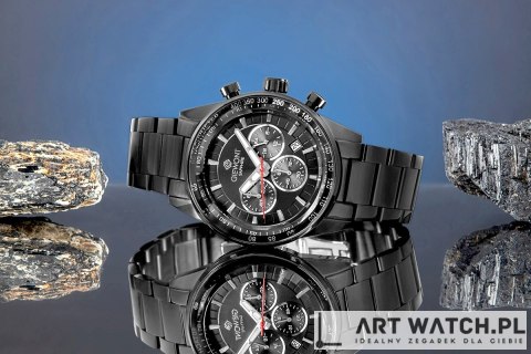 Zegarek Męski Giewont Chronograph Sapphire Czarny GW9140-B2