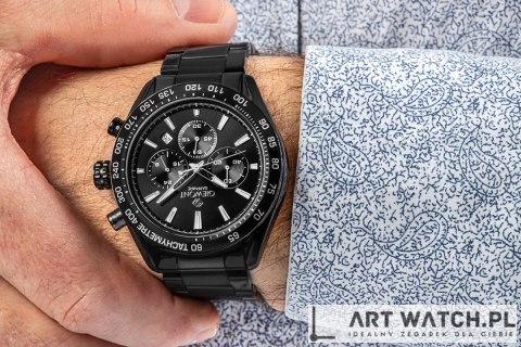 Zegarek Męski Giewont Chronograph Sapphire Czarny GW9580-B2