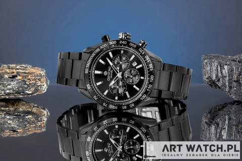 Zegarek Męski Giewont Chronograph Sapphire Czarny GW9580-B2