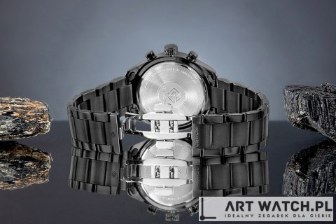 Zegarek Męski Giewont Chronograph Sapphire Czarny GW9580-B2