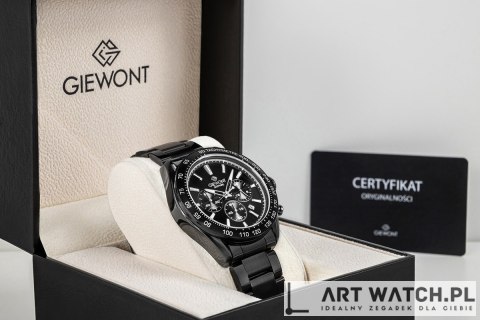 Zegarek Męski Giewont Chronograph Sapphire Czarny GW9580-B2