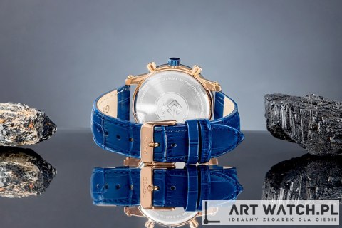 Zegarek Męski Giewont Chronograph Sapphire Miedziano Niebieski GW6260-A5
