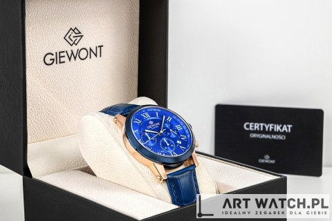 Zegarek Męski Giewont Chronograph Sapphire Miedziano Niebieski GW6260-A5