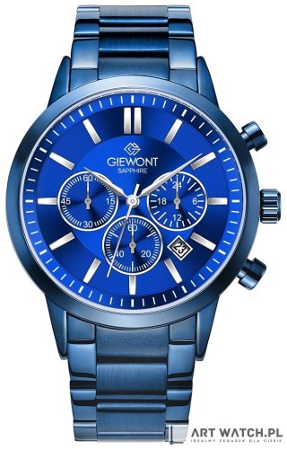 Zegarek Męski Giewont Chronograph Sapphire Niebieski GW8510-B4