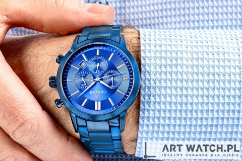 Zegarek Męski Giewont Chronograph Sapphire Niebieski GW8510-B4