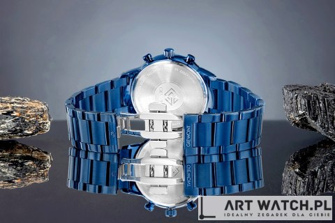 Zegarek Męski Giewont Chronograph Sapphire Niebieski GW8510-B4