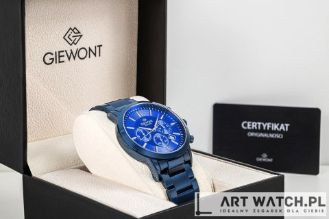 Zegarek Męski Giewont Chronograph Sapphire Niebieski GW8510-B4