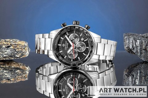 Zegarek Męski Giewont Chronograph Sapphire Srebrno Czarny GW9140-B1