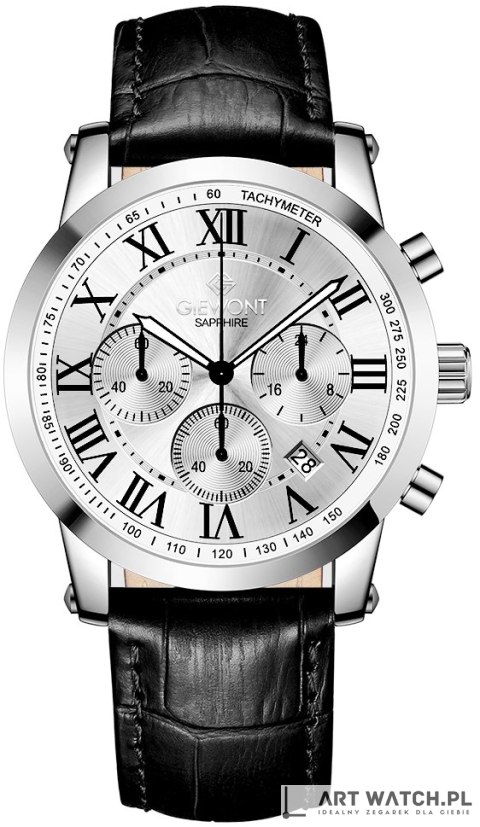 Zegarek Męski Giewont Chronograph Sapphire Srebrny GW6260-A1