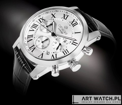 Zegarek Męski Giewont Chronograph Sapphire Srebrny GW6260-A1