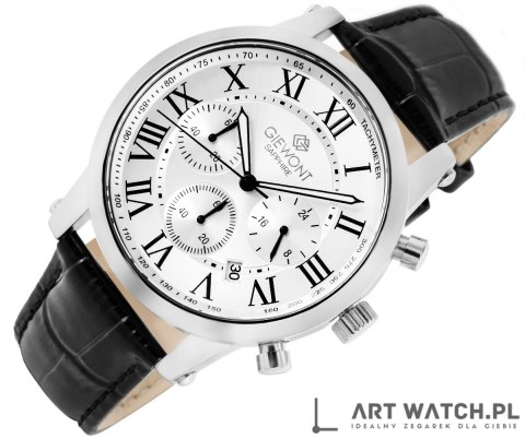Zegarek Męski Giewont Chronograph Sapphire Srebrny GW6260-A1