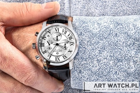 Zegarek Męski Giewont Chronograph Sapphire Srebrny GW6260-A1