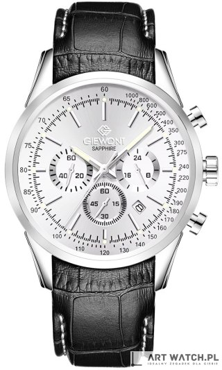 Zegarek Męski Giewont Chronograph Sapphire Srebrny GW7650-A1
