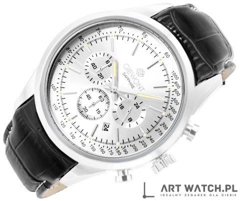 Zegarek Męski Giewont Chronograph Sapphire Srebrny GW7650-A1