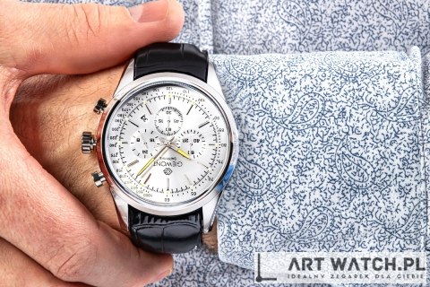 Zegarek Męski Giewont Chronograph Sapphire Srebrny GW7650-A1