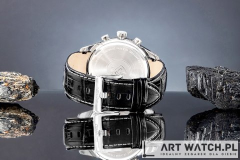 Zegarek Męski Giewont Chronograph Sapphire Srebrny GW7650-A1