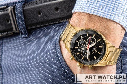 Zegarek Męski Giewont Chronograph Sapphire Złoto Czarny GW9140-B4