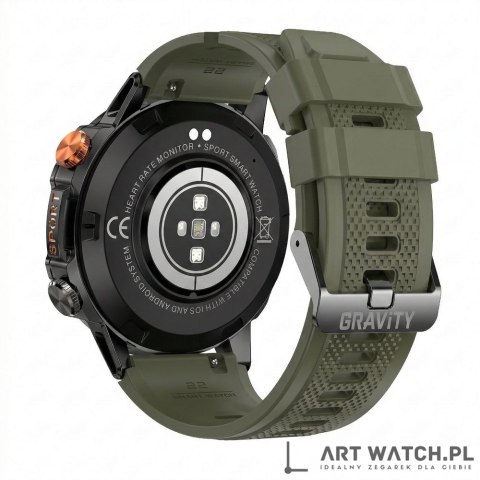 Smartwatch Gravity Czarny 2 Paski GT20-7