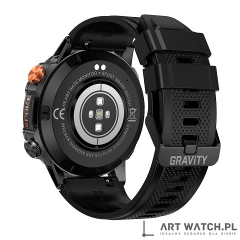 Smartwatch Gravity Czarny 2 Paski GT20-7