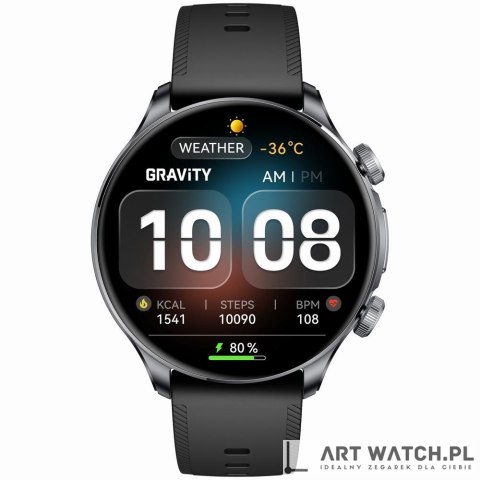Smartwatch Gravity Czarny 2 Paski GT35-1