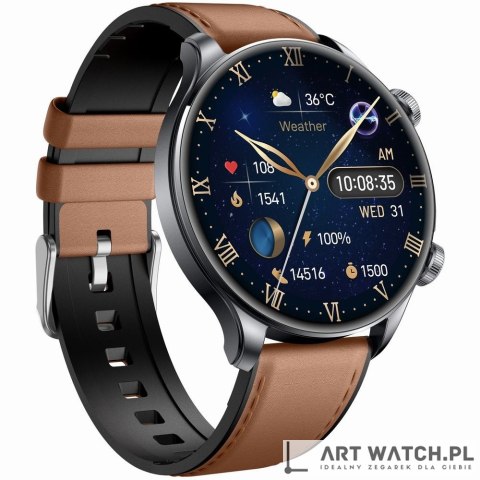Smartwatch Gravity Czarny 2 Paski GT35-1
