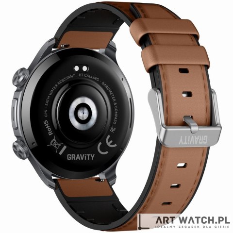 Smartwatch Gravity Czarny 2 Paski GT35-1