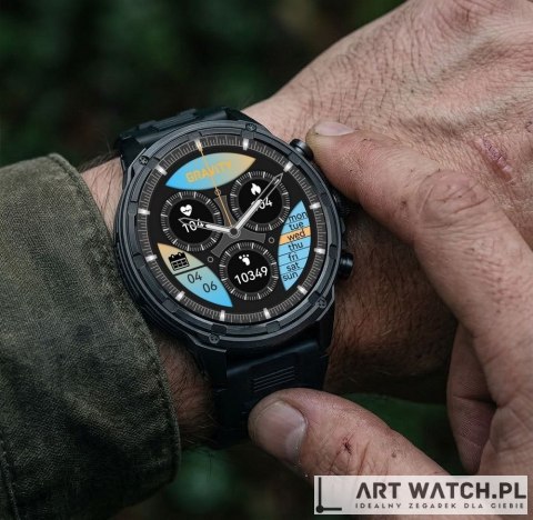Smartwatch Gravity Czarny Pasek + Bransoleta GT41-1