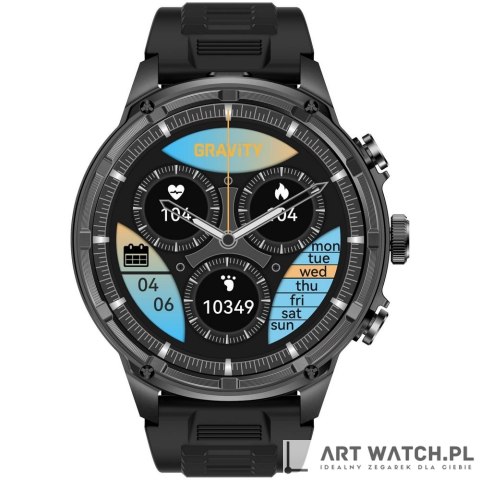 Smartwatch Gravity Czarny Pasek + Bransoleta GT41-1