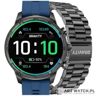 Smartwatch Gravity Czarny Pasek + Bransoleta GT41-2