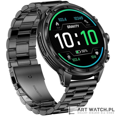 Smartwatch Gravity Czarny Pasek + Bransoleta GT41-4