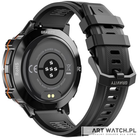 Smartwatch Gravity Czarny Pasek + Bransoleta GT42-1