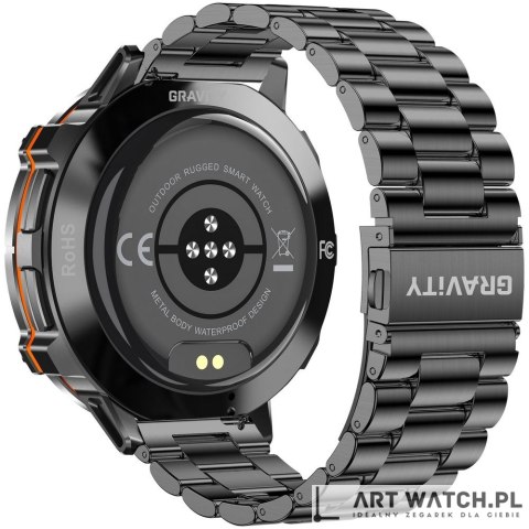 Smartwatch Gravity Czarny Pasek + Bransoleta GT42-2