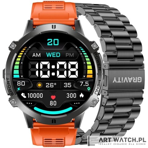 Smartwatch Gravity Czarny Pasek + Bransoleta GT42-5