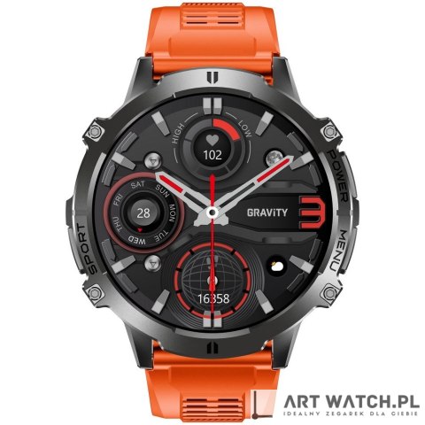 Smartwatch Gravity Czarny Pasek + Bransoleta GT42-5