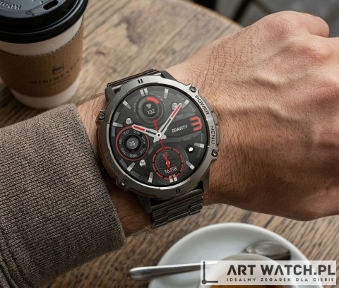 Smartwatch Gravity Czarny Pasek + Bransoleta GT42-5