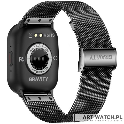 Smartwatch Gravity Czarny Pasek + Bransoleta GT43-5