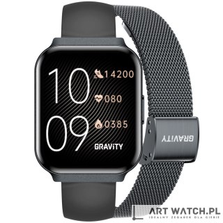 Smartwatch Gravity Czarny Pasek + Bransoleta GT44-5